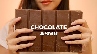 ASMR Giant Chocolate Bar  Tapping Cutting Snapping Sounds No Talking [upl. by Assilrac403]