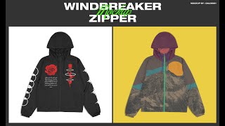 Tutorial Windbreaker Zipper  Mockup [upl. by Fabyola]