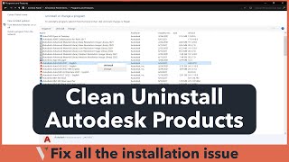 Clean Uninstall of Autodesk Product  Vigram Vasi [upl. by Edeline330]