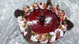 Recette du fraisier facile [upl. by Nilak]