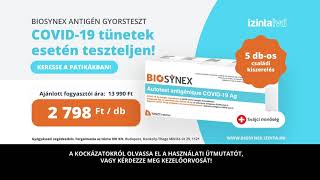 BIOSYNEX Antigén teszt  gazdaságos 5 dbos családi kiszerelésben [upl. by Enreval]