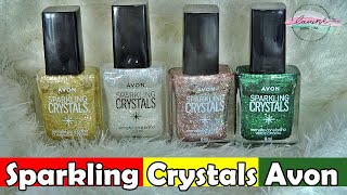 NOVAS CORES ESMALTE SPARKLING CRYSTALS AVON Outubro 2024  LÁIANE LIRA [upl. by Akimaj]