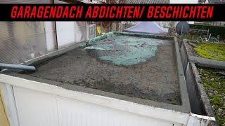 Garagendach neu beschichten ohne Bitumen Flachdach sanieren Asbest Test [upl. by Orlena227]