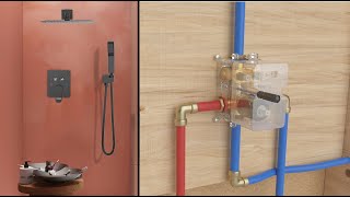 How to Install Bostingner Shower System  BST Shower Faucet Set Installation Guide  Push Button [upl. by Lleze788]