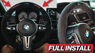 BMW M PERFORMANCE DIGITAL RACE DISPLAY STEERING WHEEL  F87 M2 INSTALL [upl. by Lisbeth998]