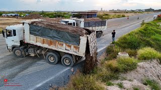 Impress NEW Epic Dump Trucks and Bulldozer First Jobs Skills Operator Landfilling [upl. by Ennylcaj]