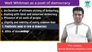 Walt Whitman as a poet of democracy in Bangla PRC Foundation [upl. by Zimmerman]