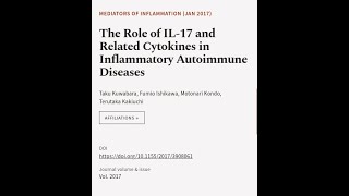 The Role of IL17 and Related Cytokines in Inflammatory Autoimmune Diseases  RTCLTV [upl. by Elyr294]