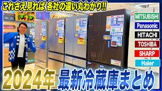 【2024年最新冷蔵庫】大手6社の違いがわかる！各社のおすすめポイントとともにご紹介！【2024年最新】 [upl. by Gniliem]