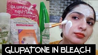 How to use GLUPATONE in BLEACH CREAM  Skin whitening BLEACH CREAM  Parloursecret BLEACH at home [upl. by Graff]