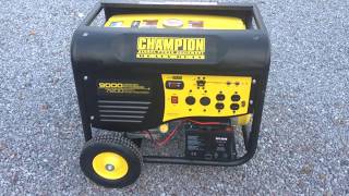 9000 watt Champion gas Generator Review [upl. by Lehcsreh]