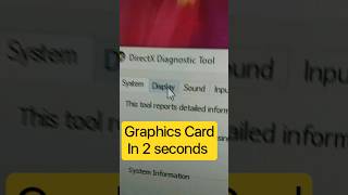 how to check graphics card in pc ।।how to check graphics card in laptop computergraphics shorts [upl. by Ellebanna]