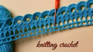 Very Beautiful Tape LACE Crochet Pattern Super easy KNiTTiNG for beginners crochet knitting queen [upl. by Philipps]