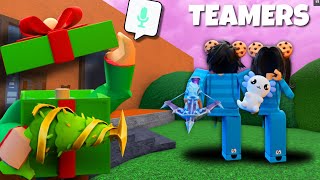 BEATING TEAMERS as a PRESENT in MM2 ⭐ Murder Mystery 2 Funny Moments [upl. by Walcoff728]