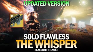 Solo Flawless The Whisper Exotic Mission First Completion  New Version Destiny 2 [upl. by Eesdnil]