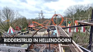 Nieuwe spinning coaster Avonturenpark Hellendoorn klaar voor opening RidderStrijd [upl. by Ciel]