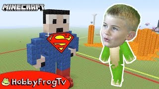 Minecraft Superman Build Challenge HobbyFrogTV [upl. by Nomyad]