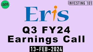 Eris Lifesciences Q3 FY24 Earnings Call  Eris Lifesciences Limited FY24 Q3 Concall [upl. by Sella]