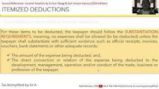 Deductions from the Gross Income  Itemized Deductions vs Optional Standard Deductions [upl. by Karlie]