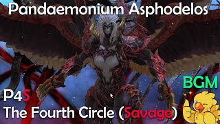 FFXIV Asphodelos The Fourth Circle Savage P4S  quotHic Svnt Leonesquot BGM Only  DRK Tank POV [upl. by Doomham]