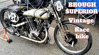 Brough Superior SS100 Vintage Racer Stafford Classic bike show [upl. by Glass]