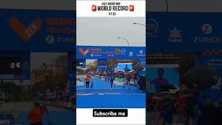 Half marathon World record👑⏰️ 5730 trending shorts viralshorts halfmarathon subscribe athlete [upl. by Malinin125]