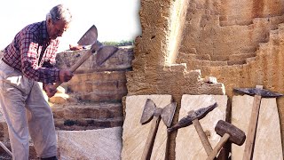 CANTERÍA tradicional Arte de labrar la PIEDRA DE MARÉS en bloques para la construcción  Documental [upl. by Giraud]