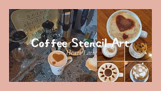 Coffee Art for Beginners ☕  Coffee Stencil Art [upl. by Kemme]