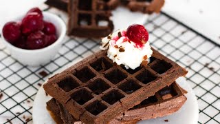 Schokowaffeln 😱 veganbacken und zuckerfrei 🍫 I AFORS [upl. by Holly]