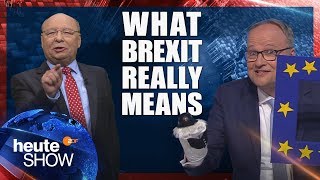 This is what Brexit REALLY means German political comedy quotheute showquot English subtitles [upl. by Noirda]