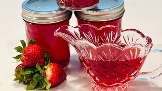 Home Canned Strawberry Syrup  Small Batch Canning  Home Canning [upl. by Howenstein]