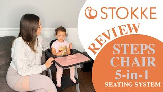 STOKKE STEPS HIGH CHAIR  REVIEW  5in1 Seating System  WORTH THE MONEY [upl. by Gladdy]