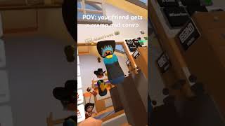 POV your friend gets a cramp mid convo on rec room recroom vr funny [upl. by Ahseim]