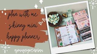 Plan With Me  In My Skinny Mini Happy Planner  March 1824 2024 [upl. by Llewoh]