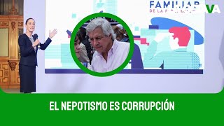 SHEINBAUM EXHIBE ESTUDIO de ONG FUNDADA por el JUNIOR TÓXICO sobre NEPOTISMO JUDICIAL [upl. by Gavini135]