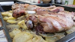 CABRITO AL HORNO CON PATATAS PANADERA [upl. by Asehr]