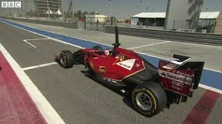 F1 2014  Bahrain Test  Day 1  V6 Engine Natural Sound [upl. by Atnauqal]