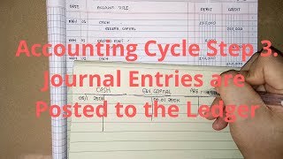 Basic Accounting  Accounting Cycle  Step 3 Journal Entries are Posted to the Ledger [upl. by Artekal]