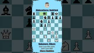 SAINT LOUIS BLITZ 2024  Nakamura Hikaru vs Abdusattorov Nodirbek  Saint Louis USA 2024 [upl. by Charity76]