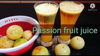 PASSION FRUIT JUICE Juice Recipe Malayalam [upl. by Livy]