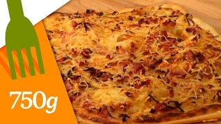 Recette de Flammekueche ou Tarte flambée  750g [upl. by Windham]