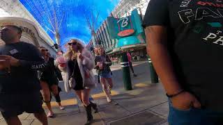 Las Vegas Fremont Street usa Walking  4K  Experience travel [upl. by Nitsyrk]