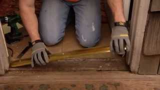 How to Install an Aluminum Door Threshold with a Vinyl Seal [upl. by Dnomayd]