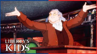 🇺🇸 Libertys Kids 102  Intolerable Acts with Benjamin Franklin  History Videos For Kids 🇺🇸 [upl. by Arlin12]