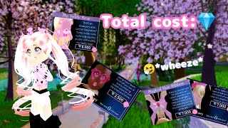 HOW MANY DIAMONDS YOU NEED FOR VALENTINES DAY UPDATE 2021 Royale high roblox [upl. by Phil]