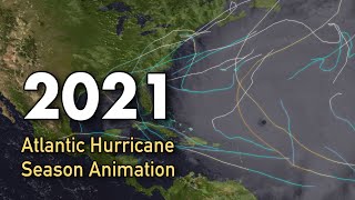 2021 Atlantic Hurricane Season Animation [upl. by Jr]