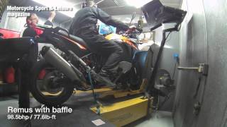 KTM 1050 Adventure with Remus Hexacone exhaust on dyno [upl. by Massingill]