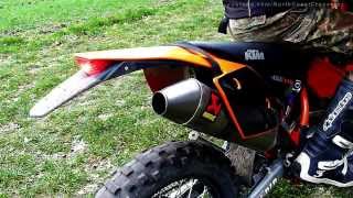 KTM EXC 450 Akrapovic titan withwithout dBKiller HD [upl. by Yrol]