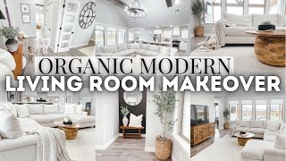 ORGANIC MODERN LIVING ROOM MAKEOVER 2022  ITCH TO SWITCH 2022  NEW LIVING ROOM REFRESH [upl. by Engud]