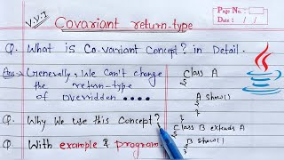 covariant return type in java  Learn Coding [upl. by Ardath]